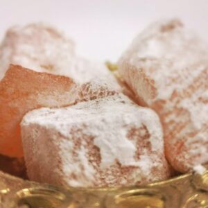 Türkische Süßware (Lokum) mit Zitrone