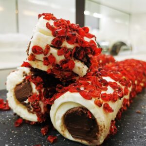 Türkische Süßwaren mit Nougat und Cranberry