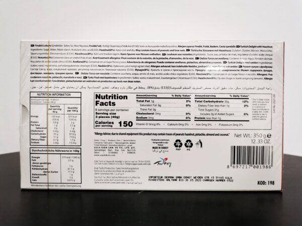 Usas Türkische Süßware mit Haselnuss 350g – Bild 3