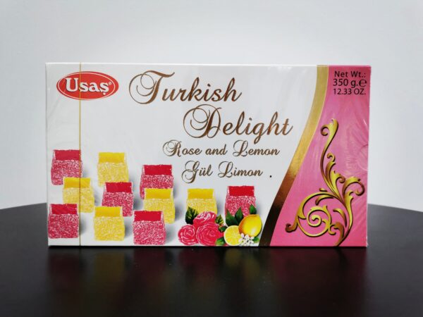 Usas Türkische Süßware mit Rosen- und Zitronengeschmack 350g