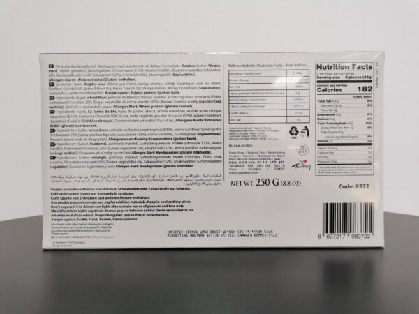 Usas Türkische Zuckerwatte mit Vanillegeschmack und mit beschichteter Bitterschokolade 250g – Bild 3