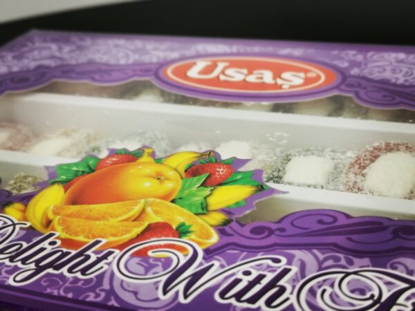 Usas Türkische Süßware mit Fruchtaroma und Kokosnuss 454g – Bild 2