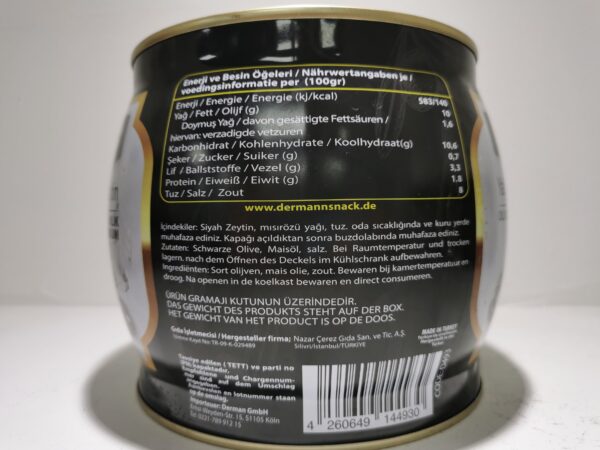 Dermann schwarze Oliven 800 g – Bild 2