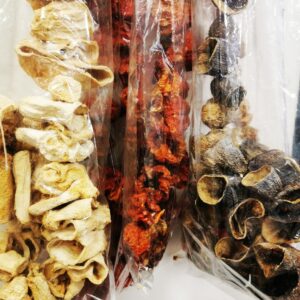 Getrocknete Auberginen, Paprika und Zuchhini