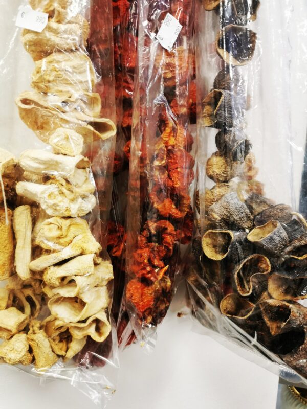 Getrocknete Auberginen, Paprika und Zuchhini